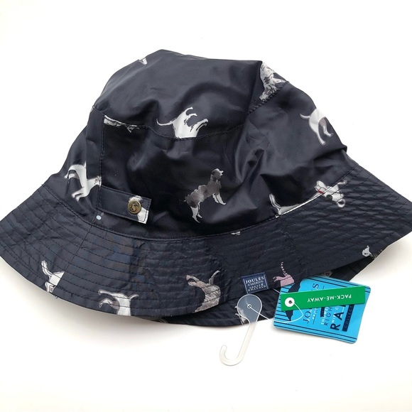 Joules Accessories - Joules Rainy Day Bucket Hat Dogs and Cats Packable Rain Hat